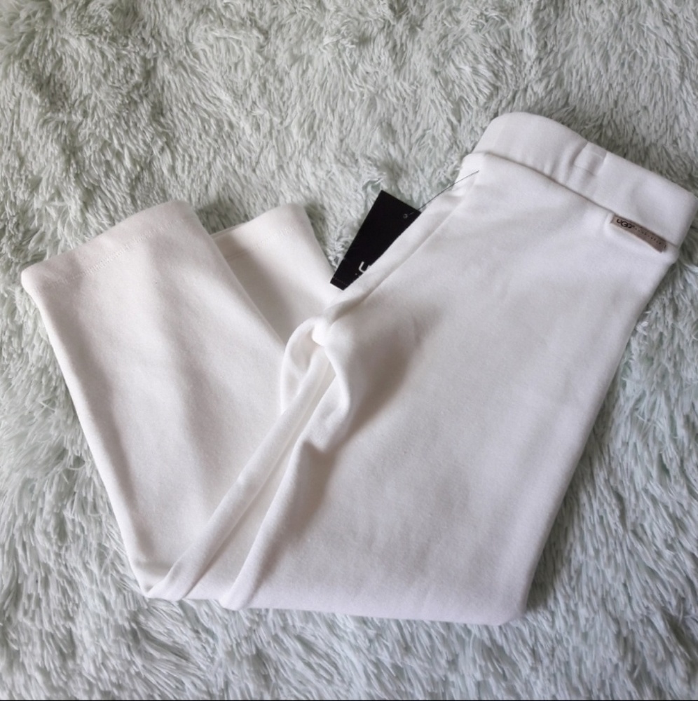 UGG White Cropped Ponte Knit Pants - Picture 2 of 6